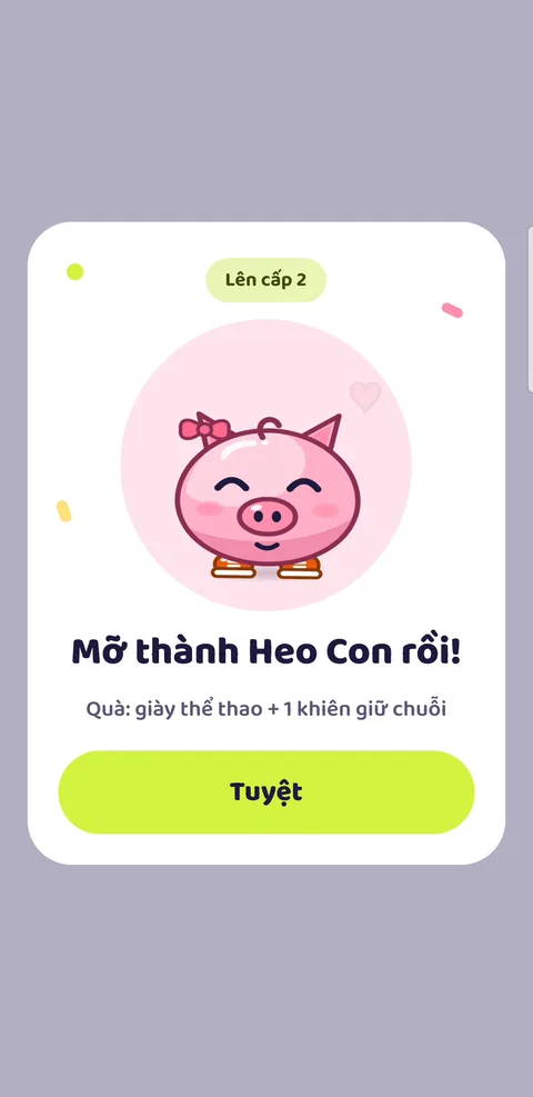 Mỡ lên cấp thành Heo Con, có giày thể thao
